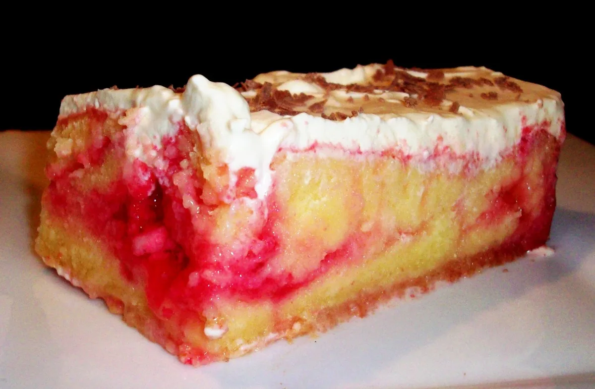 Raspberry Poke Cake