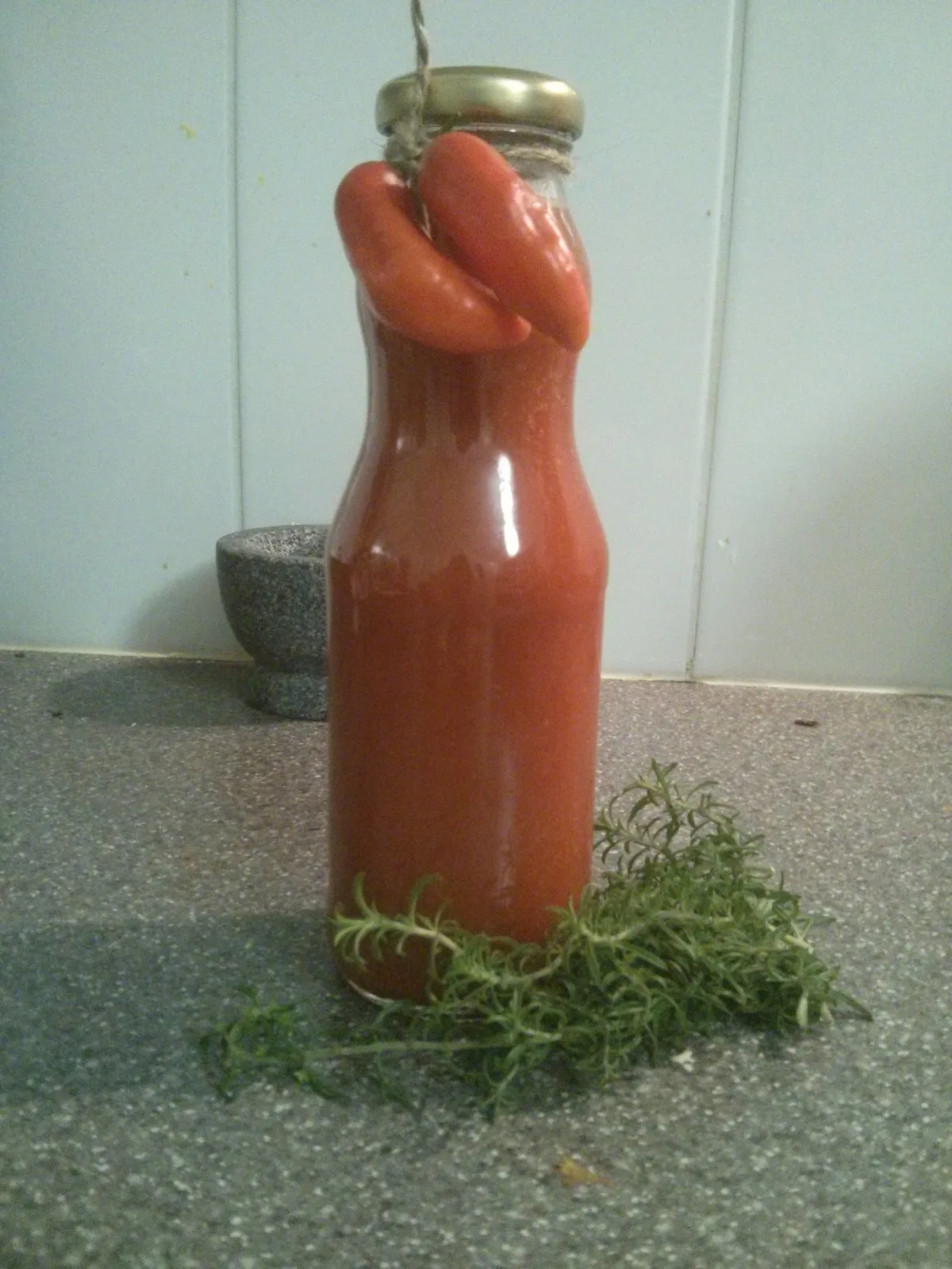 Red Hot Homemade Ghost Chile Hot Sauce