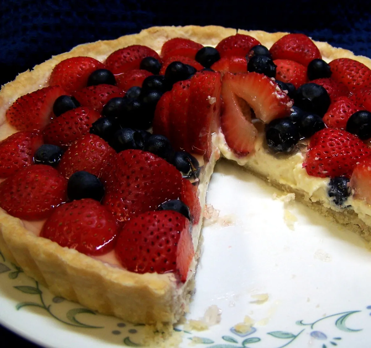 Red, White and Blueberry Tart