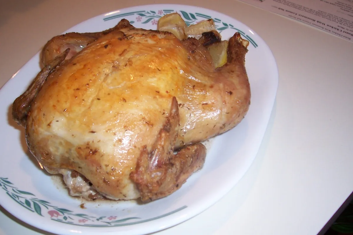 Roast Chicken With Rosemary Lemon Salt