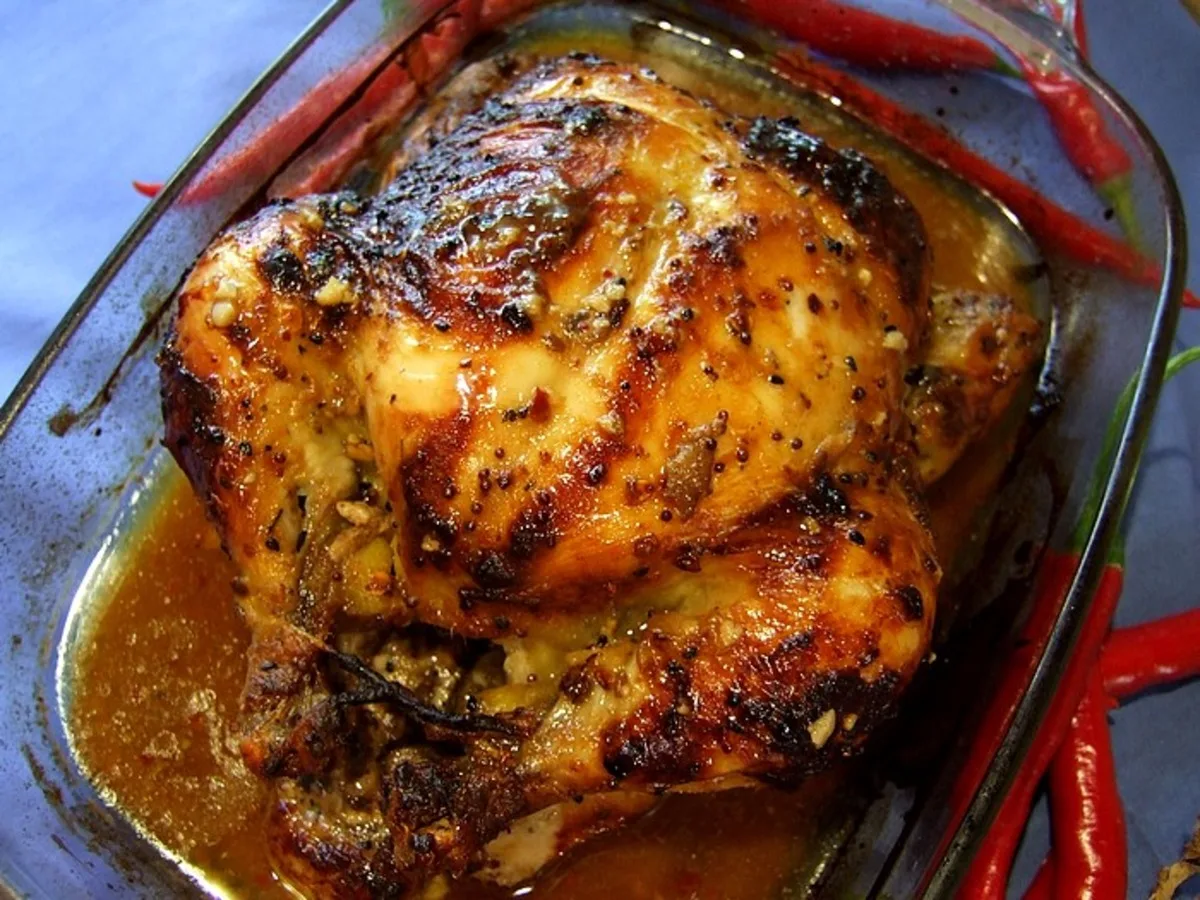 Roast Chicken with Spiced Yogurt