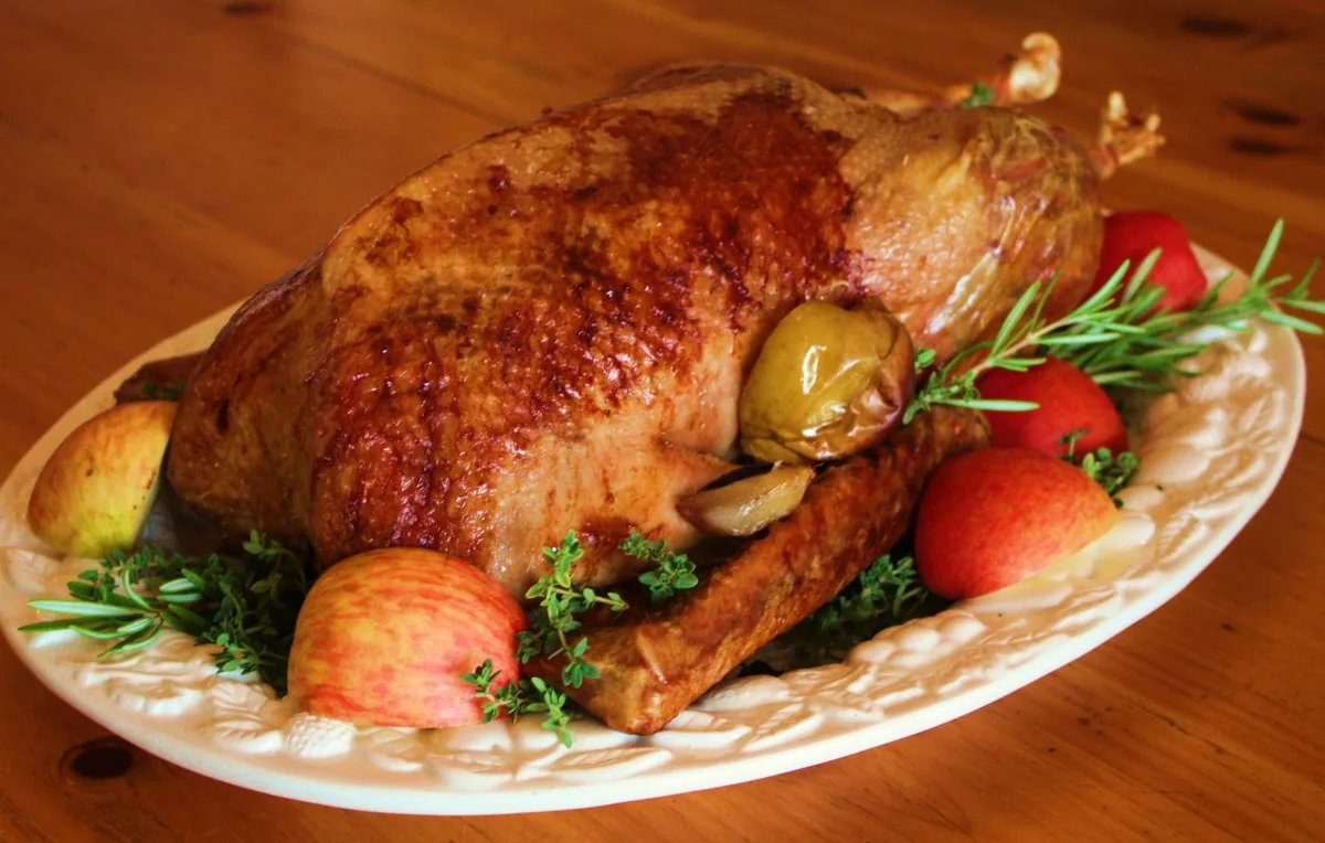 Roast Goose With Apples