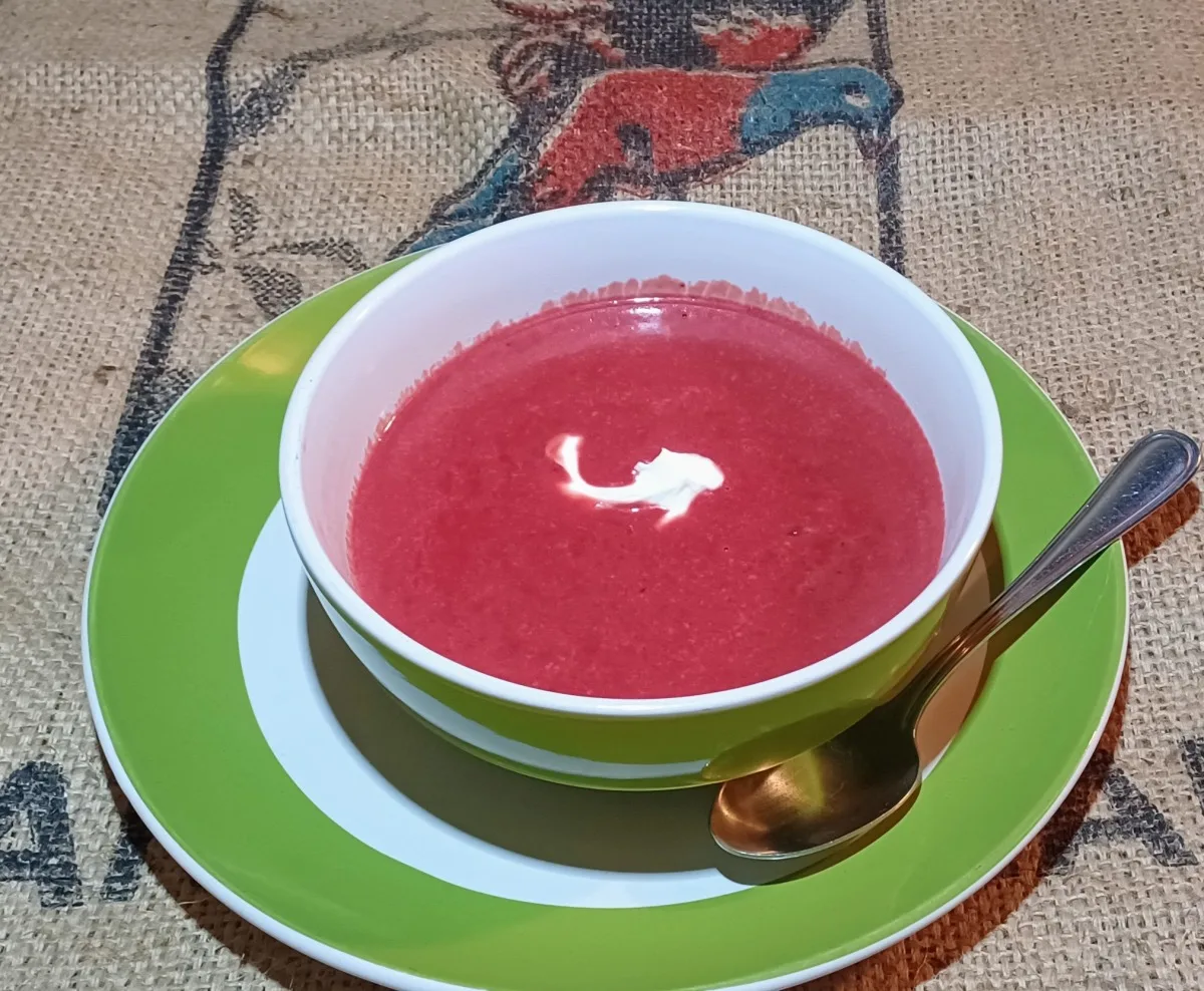 Roasted Beet and Potato Soup
