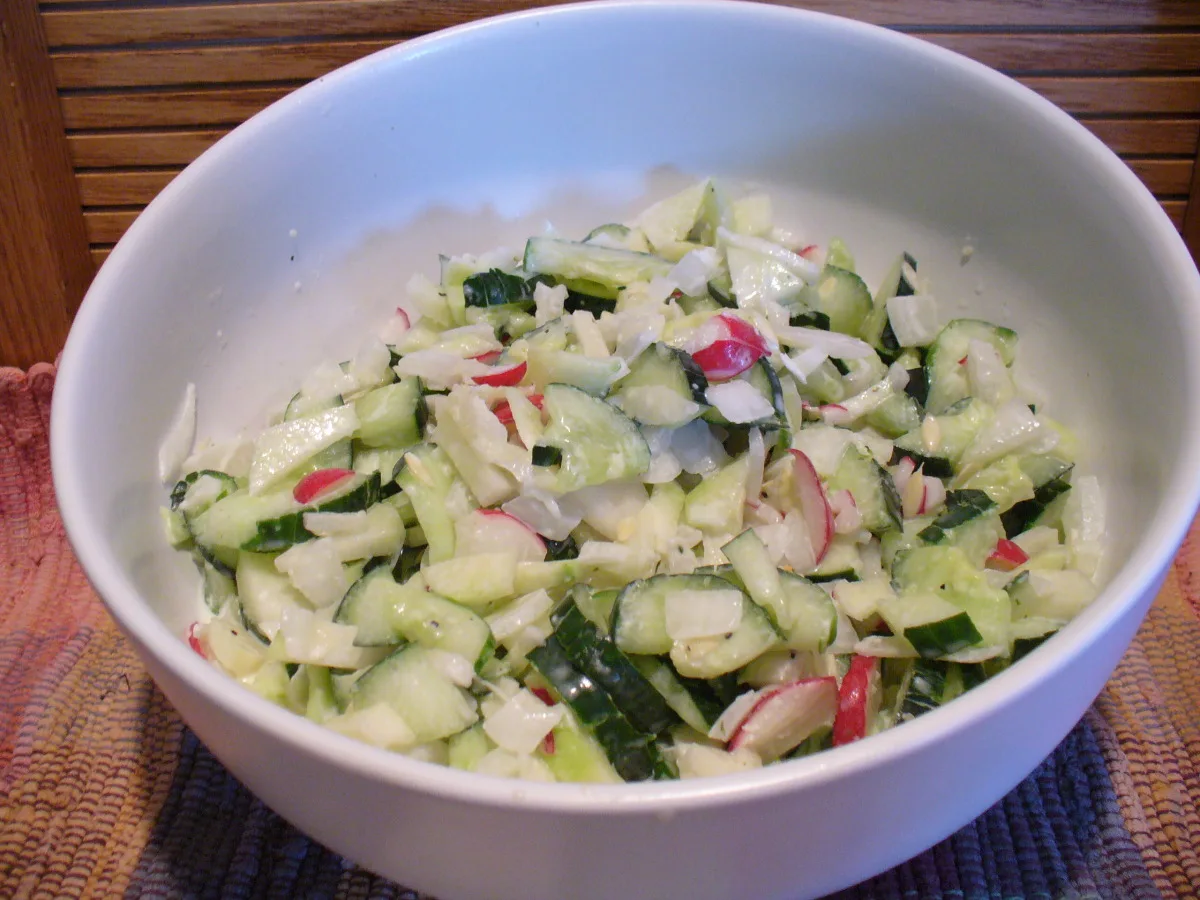 Rock {radish,onion,cucumber,kohlrabi} Salad