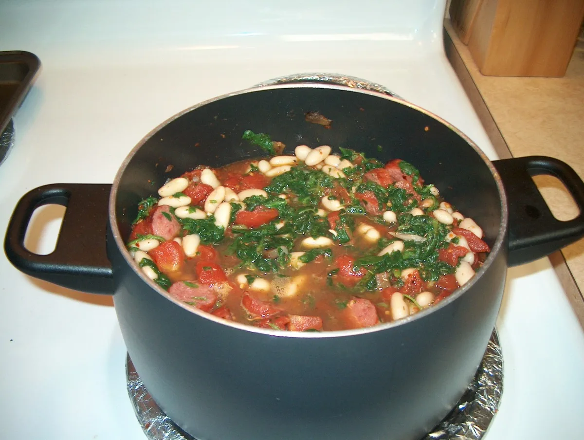 Sausage, Beans & Greens Casserole
