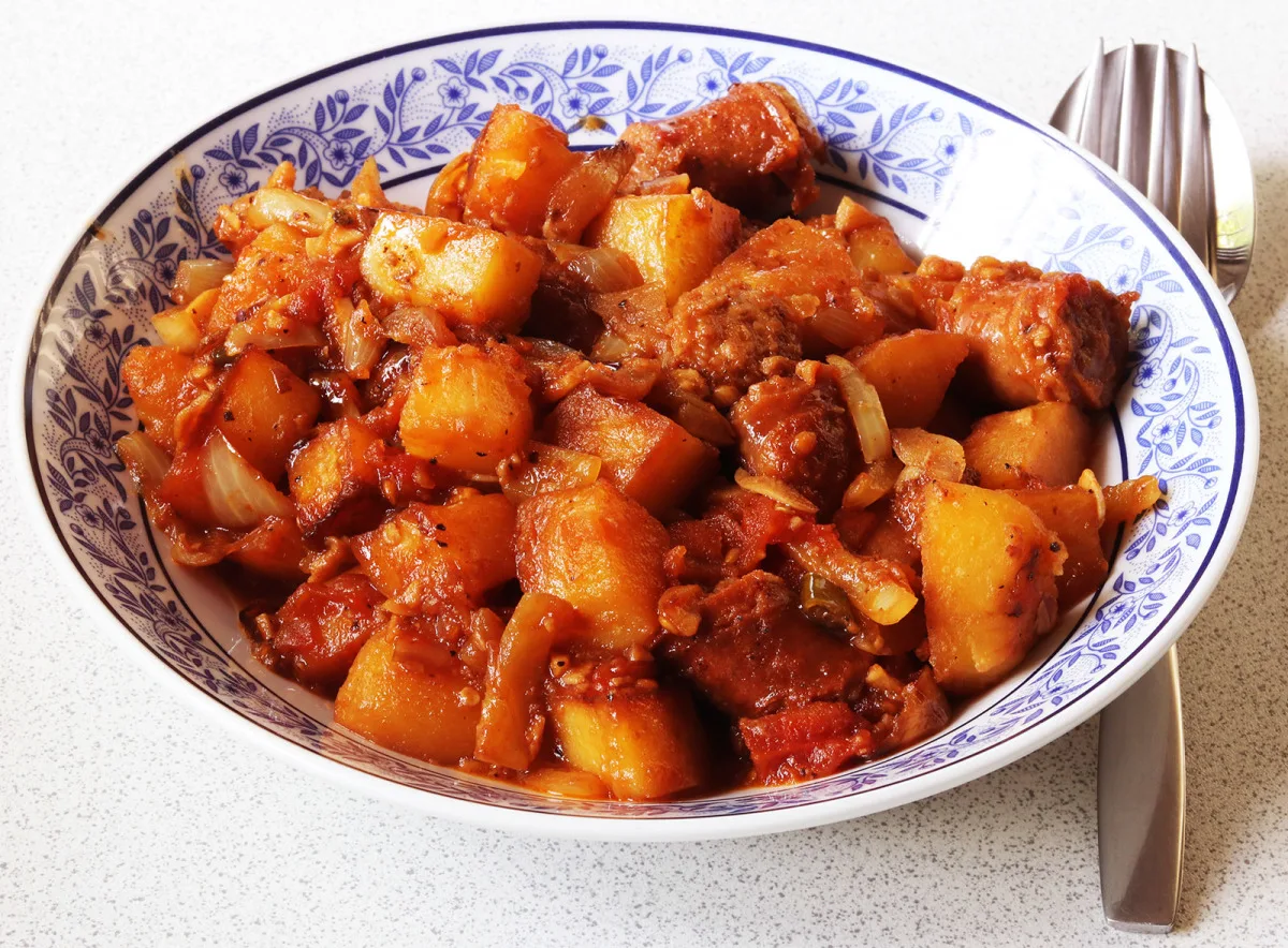 Sausage, Potatoes and Green Chilis