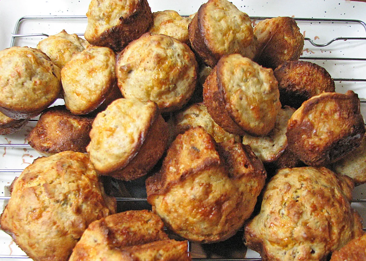 Savory Cheese, Cranberry and Herb Mini Muffins