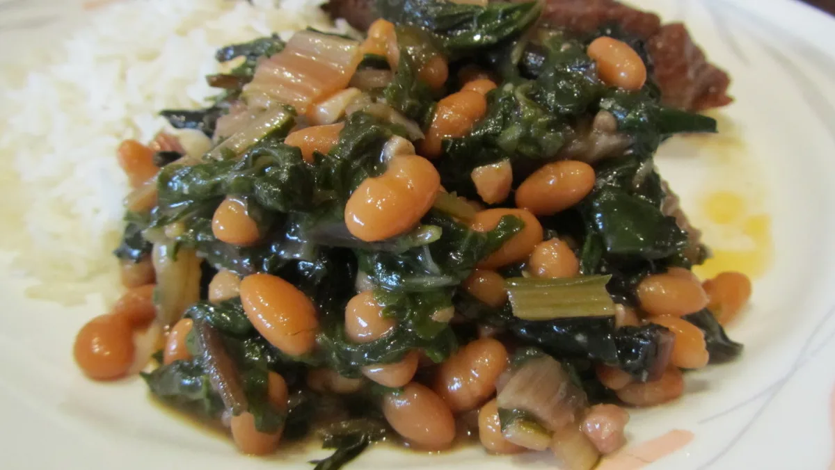 Shell Beans and Potato Ragout With Swiss Chard