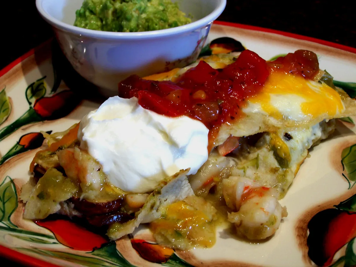 Shrimp and Green Chile Enchiladas