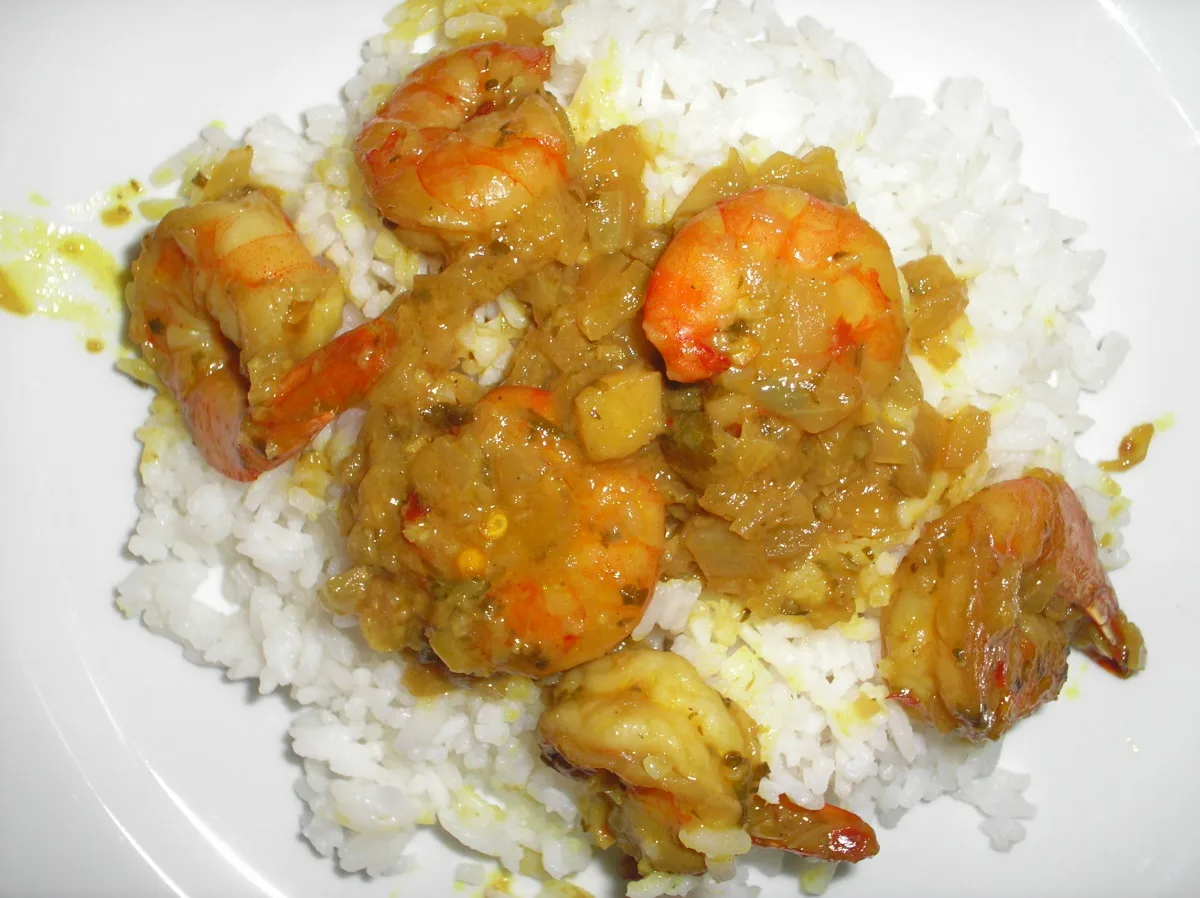 Shrimp Mozambique, (Camarao Mozambique)