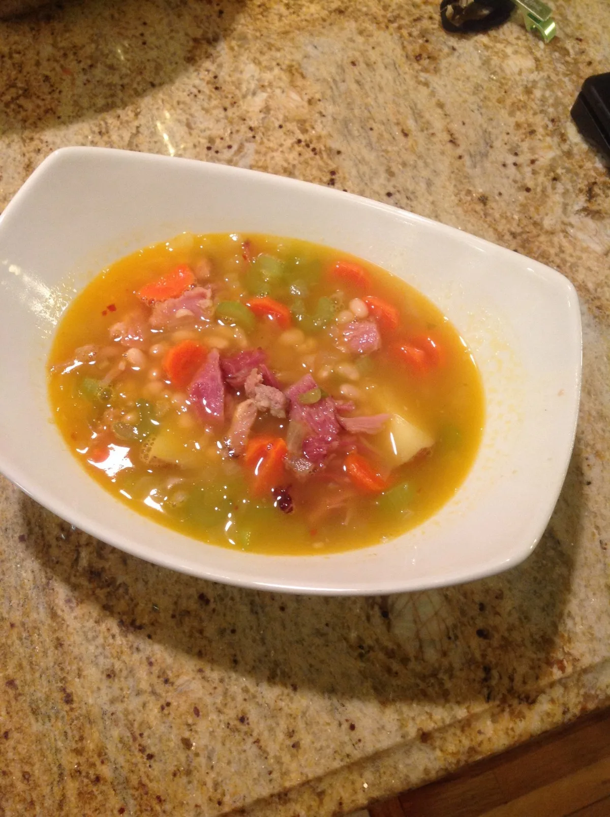 Simple Bean Soup With Ham Bone