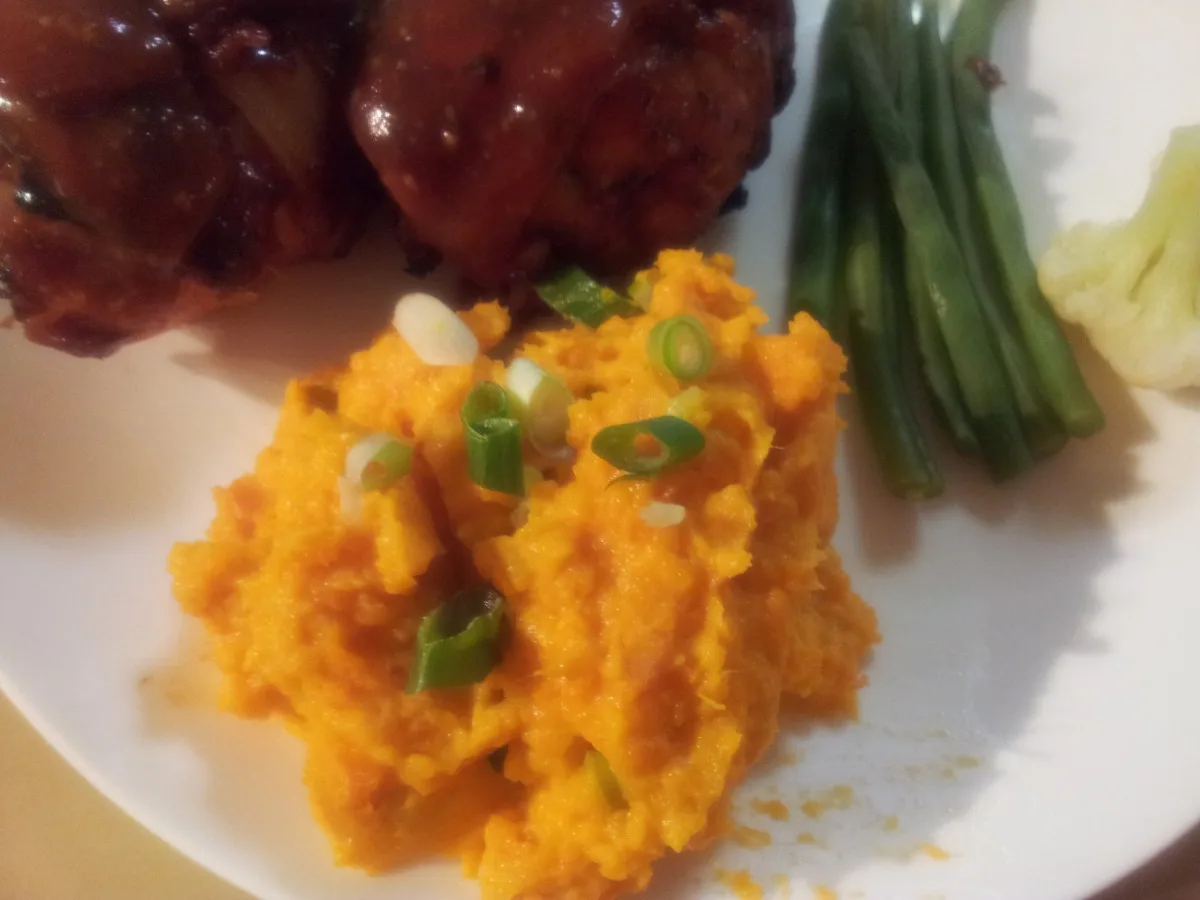 Simple Savory Mashed Sweet Potatoes