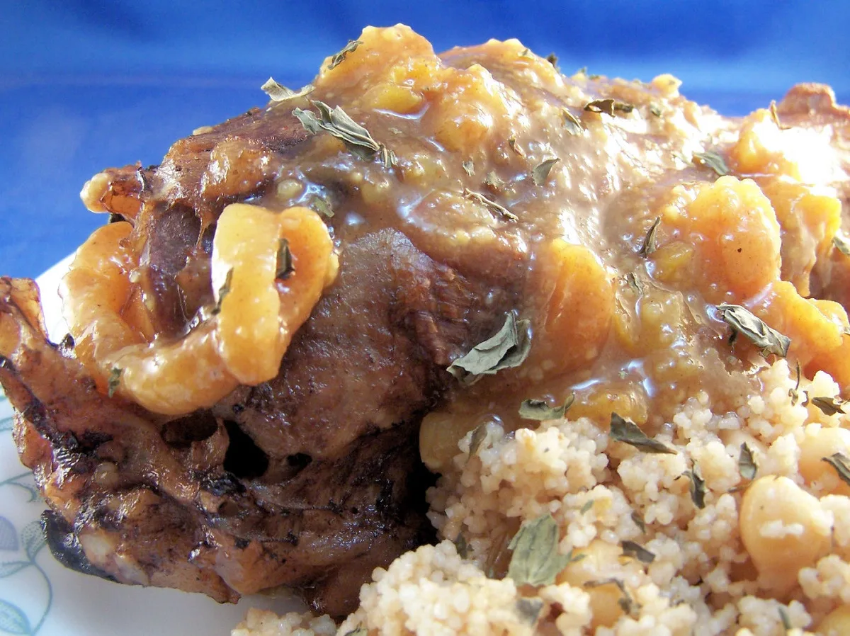 Slow Cooked Moroccan Lamb Shanks