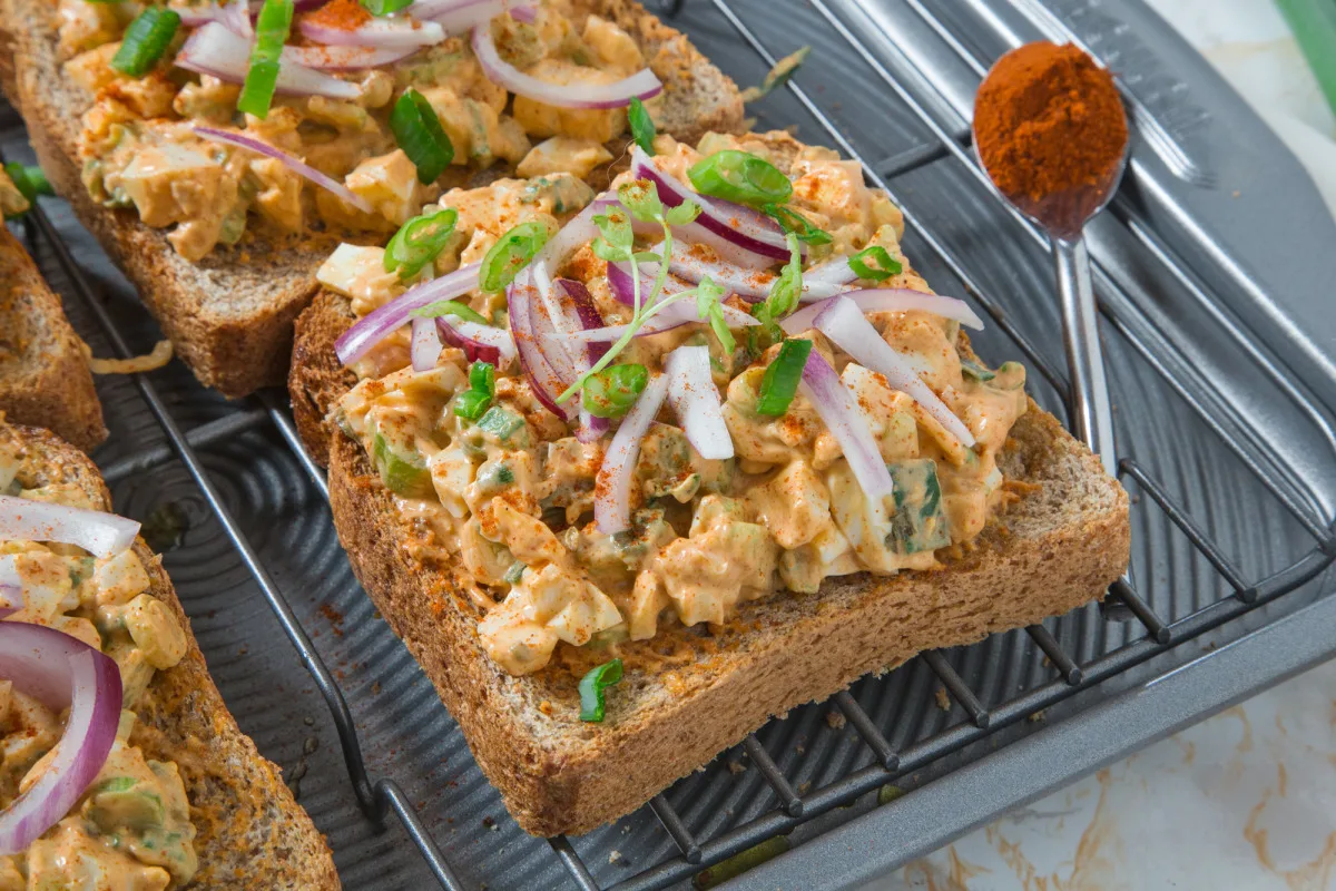 Smoked Paprika Egg Salad Sandwich on Whole Grain