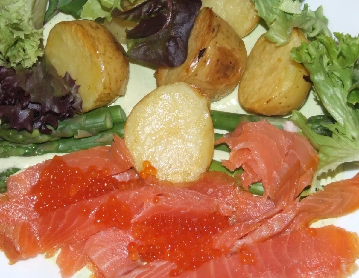 Smoked Salmon and Caviar Salad