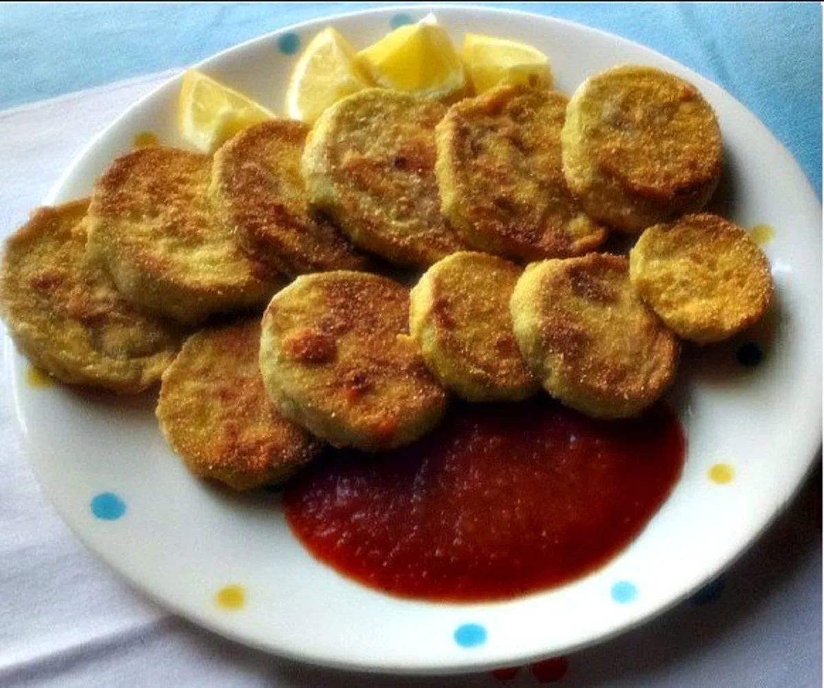 Spicy Fried Eggplant (Aubergine)  in Cornmeal