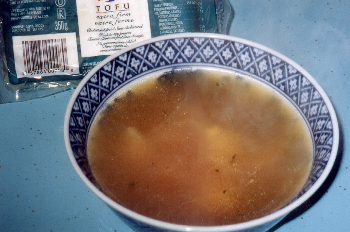 Spicy Gai Lan and Bean Curd Soup