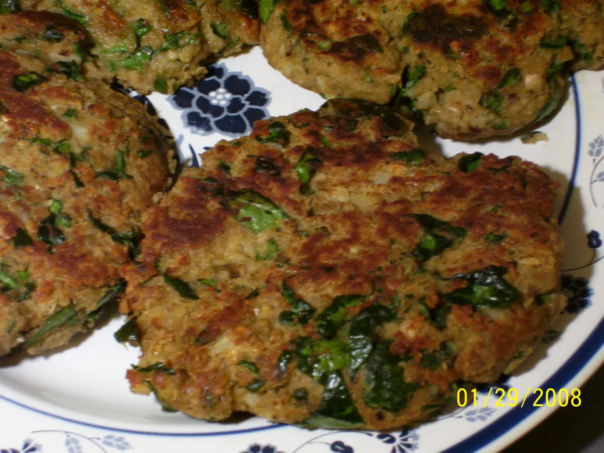 Spinach Bean Burgers