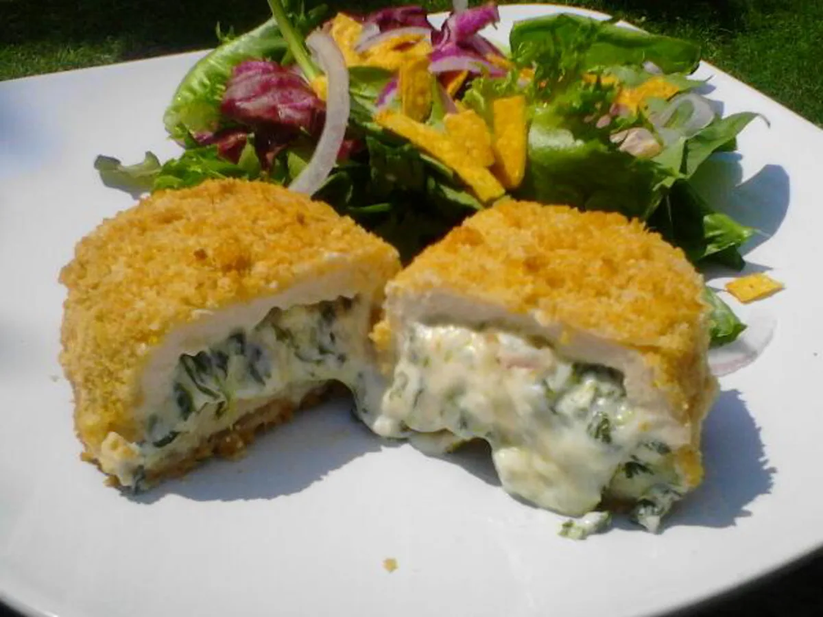 Spinach Dip Stuffed Chicken