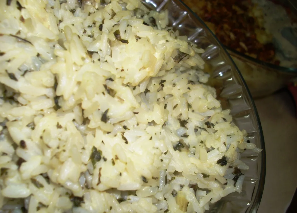 Spinach, Gorgonzola and Lemon Rice