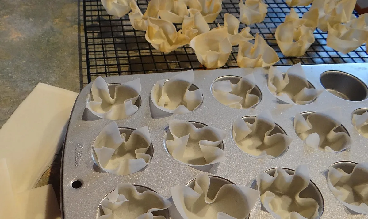 Spring Roll Wrapper Cups