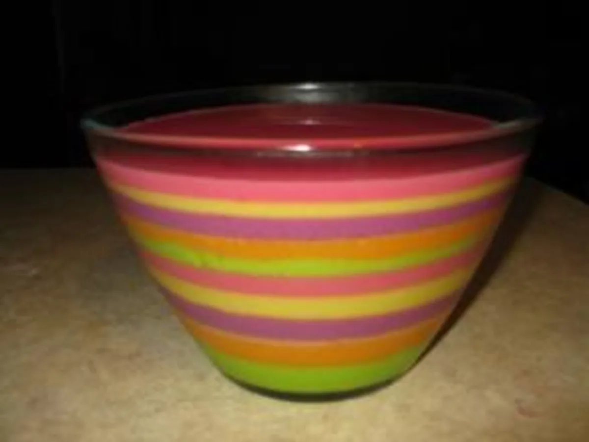 Striped Jello Dessert