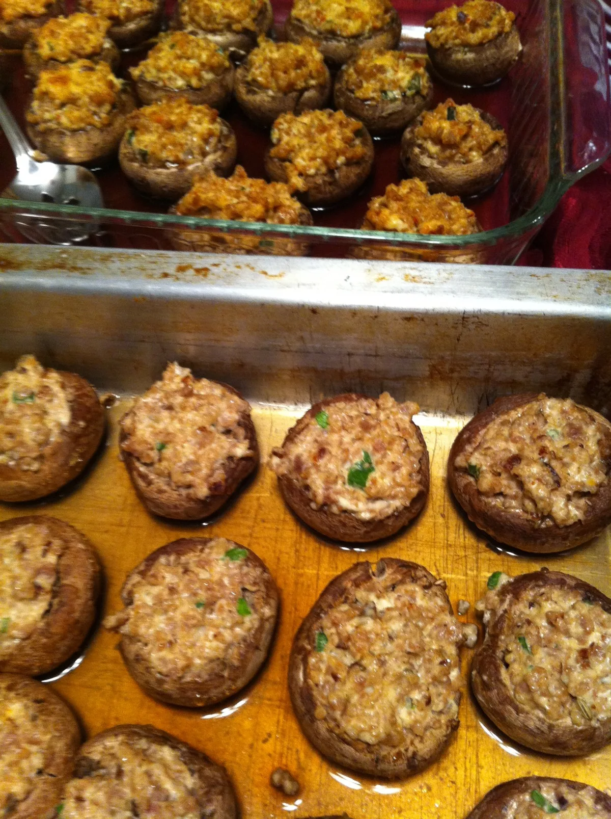 Sausage & Cream Cheese Stuffed Mushrooms