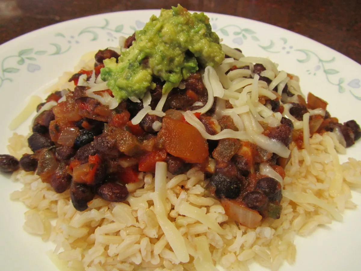 Super Quick Black Beans and Rice