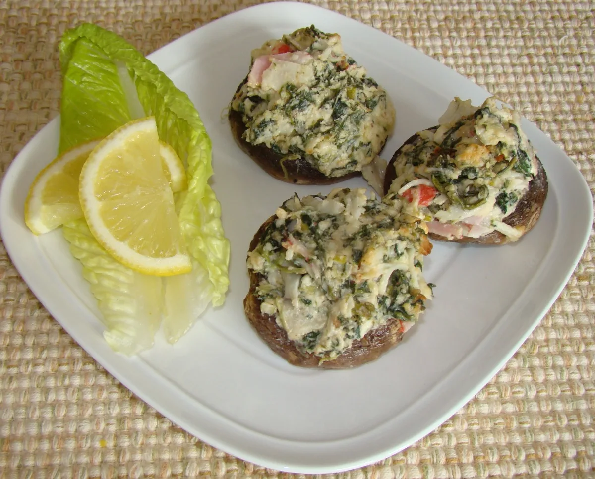 Surf and Turf Stuffed Mushrooms