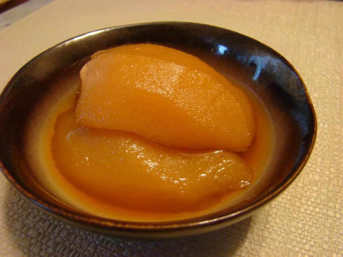 Tea Poached Asian Pears