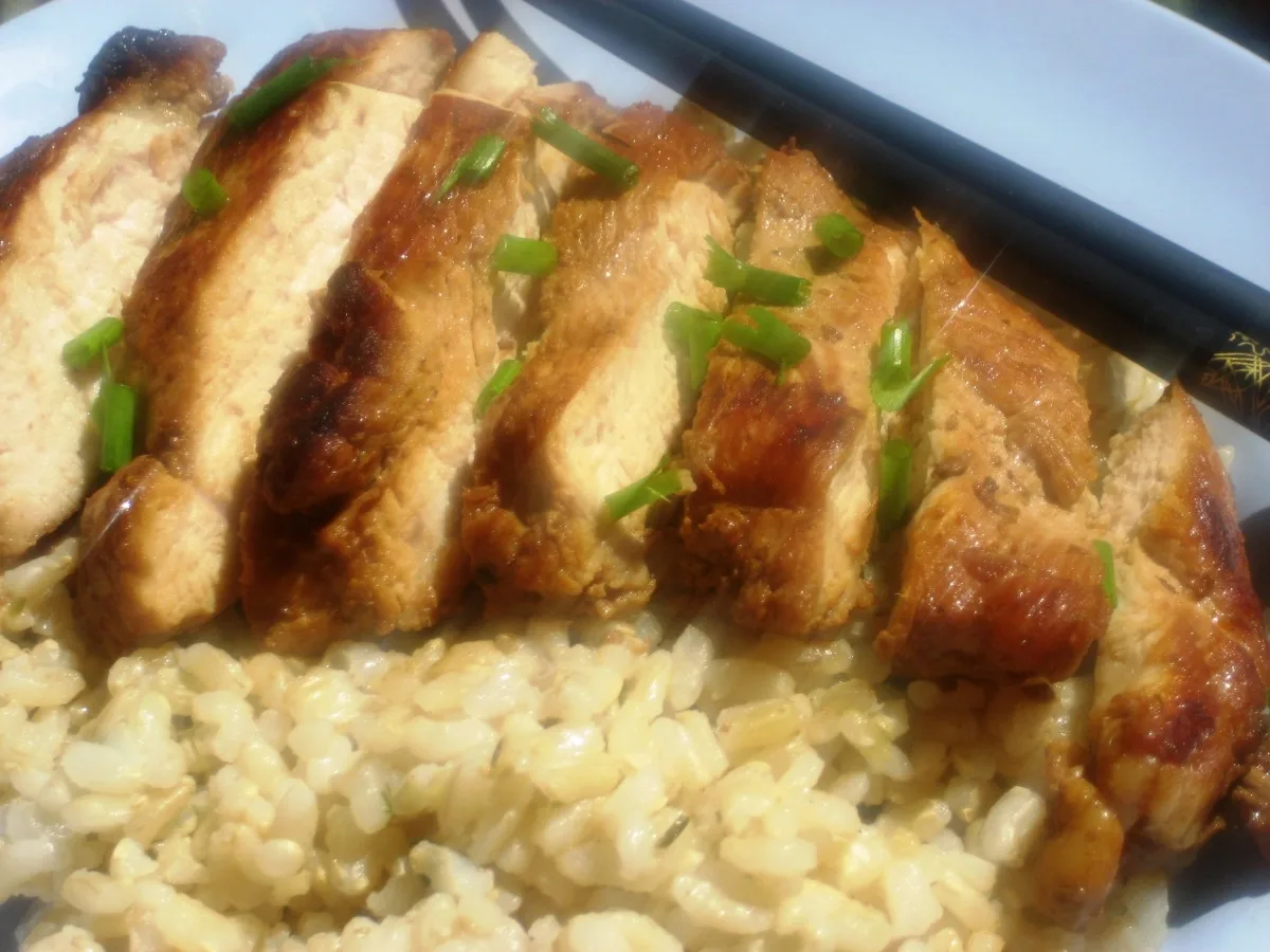 Teriyaki Chicken With Ginger Chive Rice