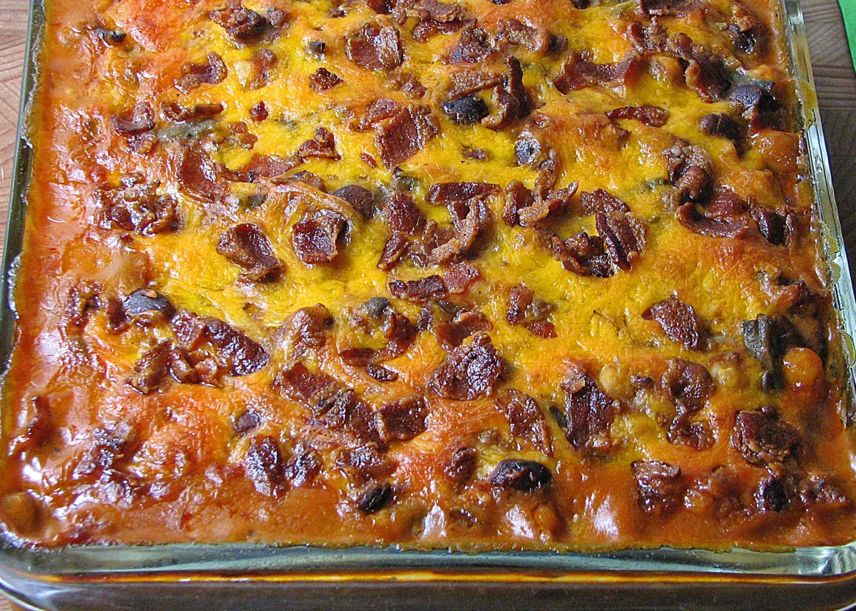 Three Bean Burger Bake