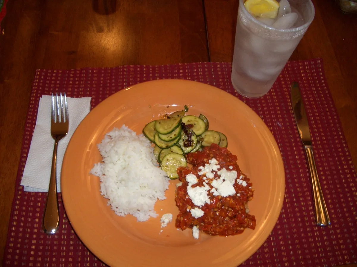 Tomato-Basil Mahi Mahi