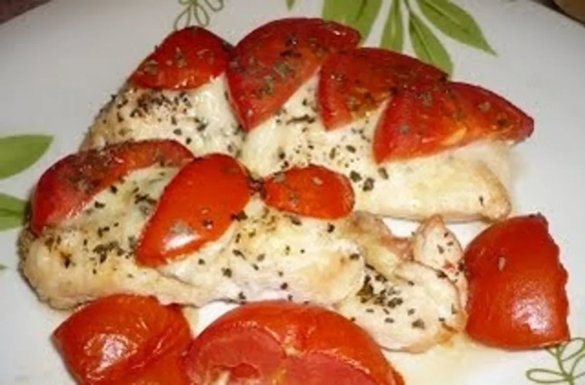 Tomato Basil Roasted Chicken