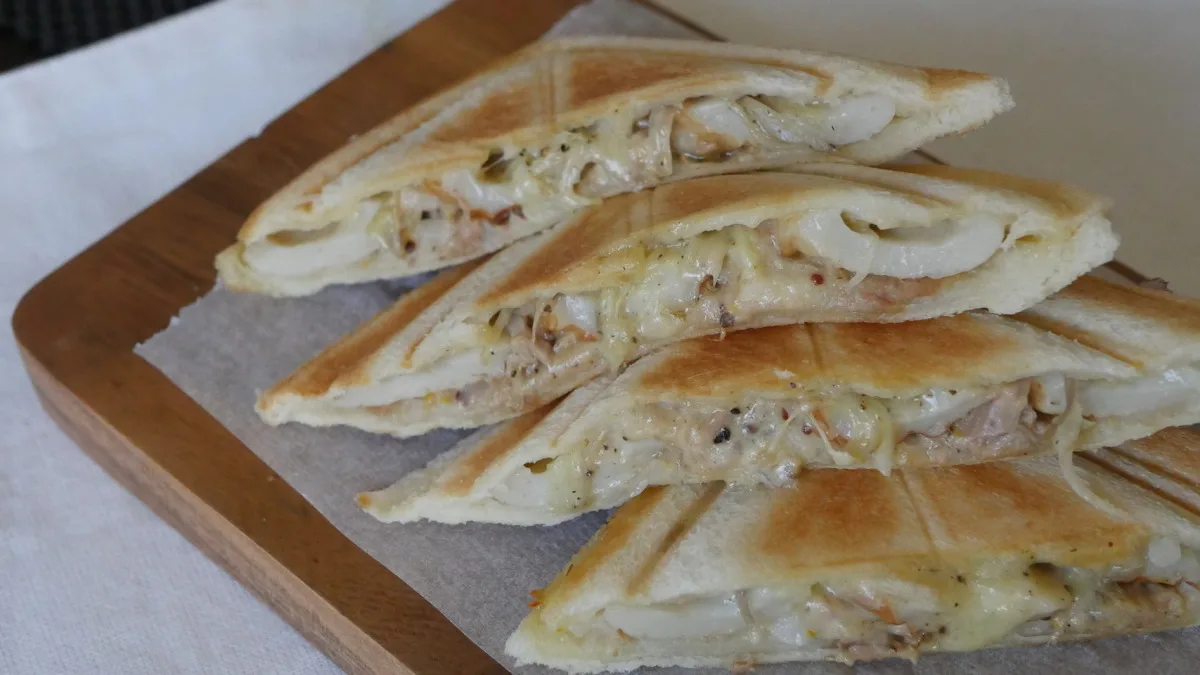 Tuna and Fish Cake Sandwich Toast