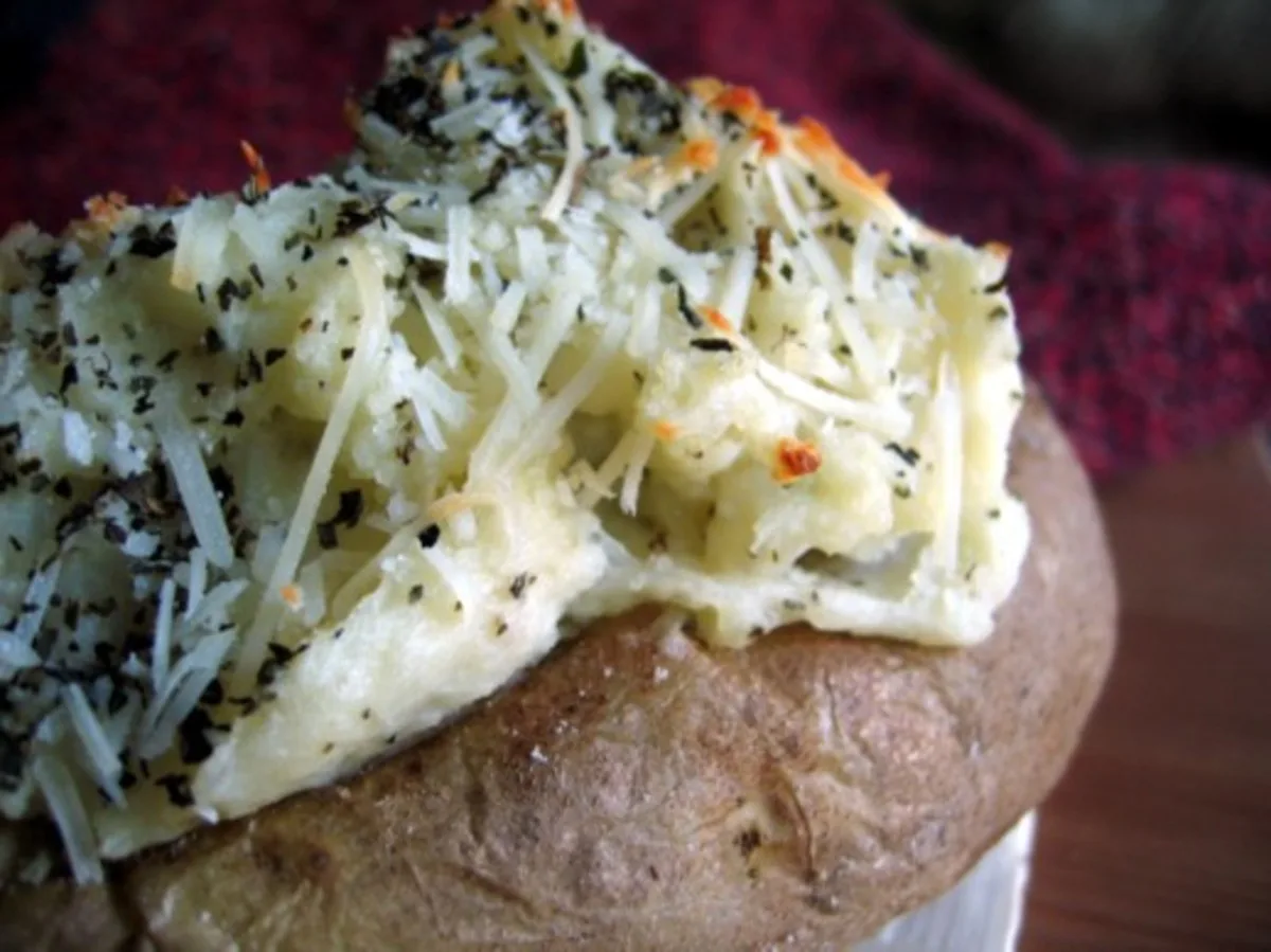 Twice Baked Italian Ranch Potatoes