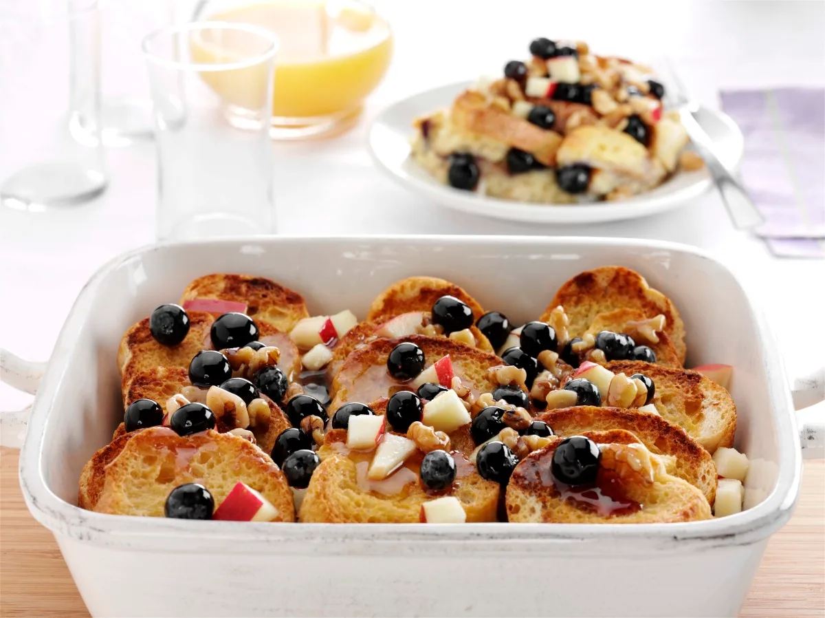 Walnut & Blueberry French Toast Bake