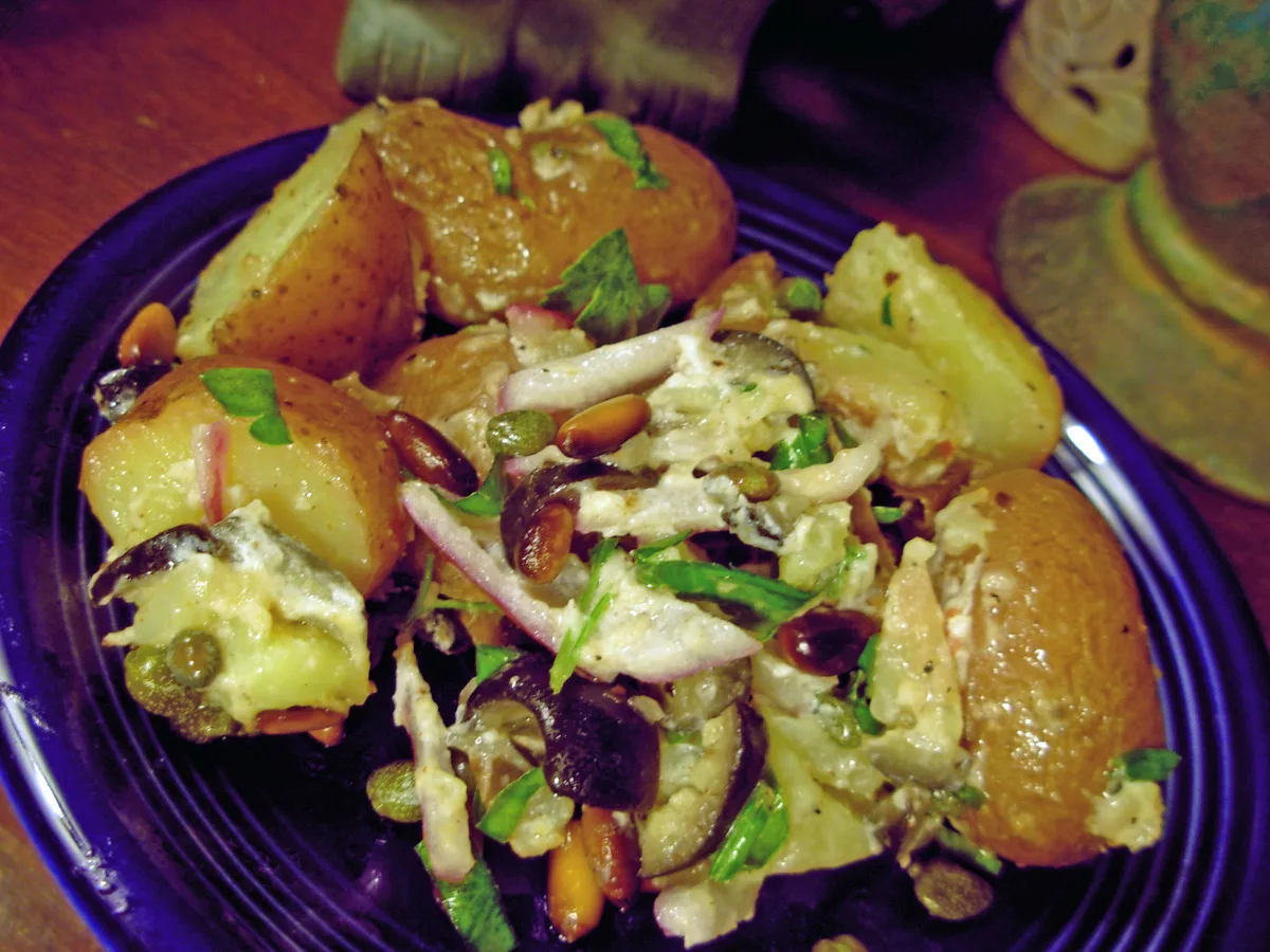 Warm Potato Salad With Capers and Toasted Pine Nuts