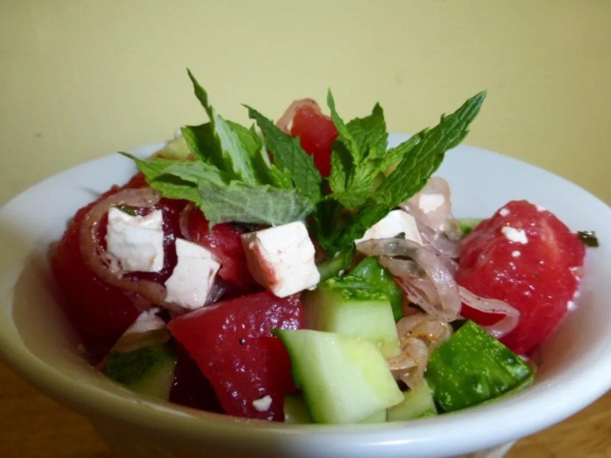 Watermelon-Cucumber Salad With Feta