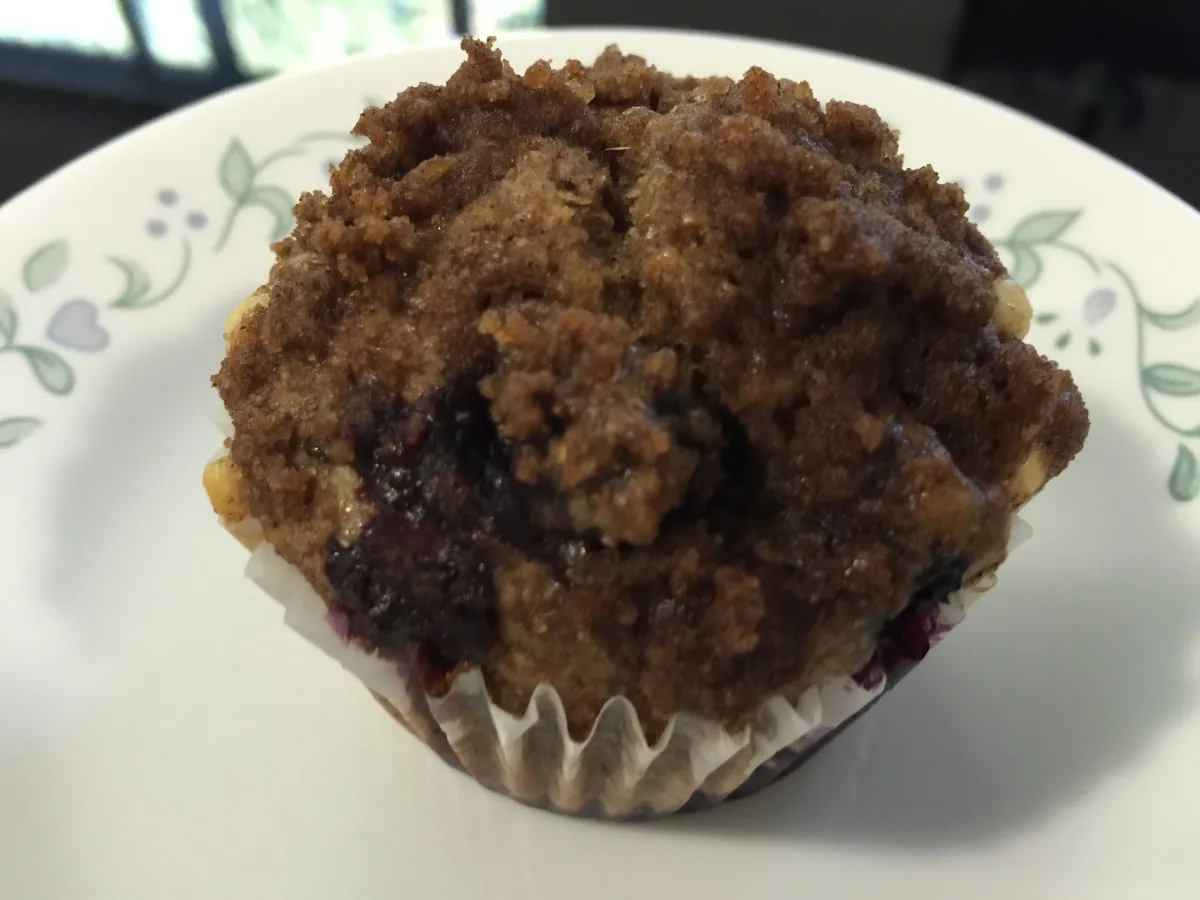 Whole Wheat Banana Blueberry Muffins