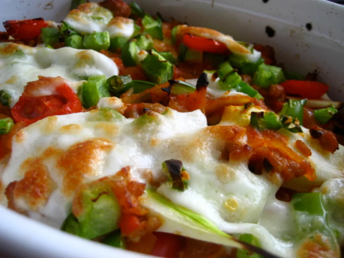Zucchinin With Minced Meat in the Oven