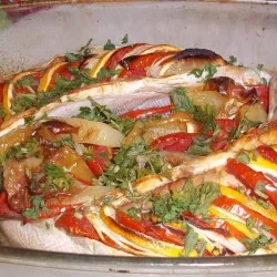 Горбуша з овочами