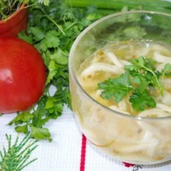 Пісний гороховий суп з локшиною
