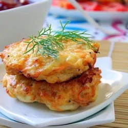 Пряні курячі оладки з морквою