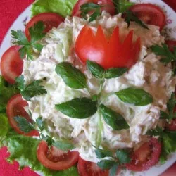 Рецепт салату з курячого філе та овочів