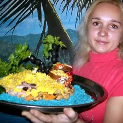 Рецепт салату з морепродуктів «Острів скарбів»