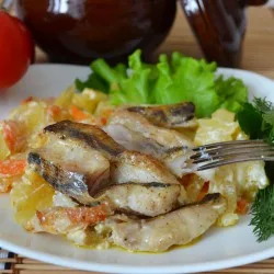 Риба в горщиках з овочами
