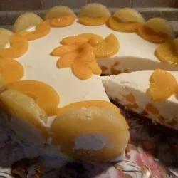 Суфле із сиру з персиками