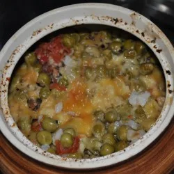 Телятина з рисом в горшечках
