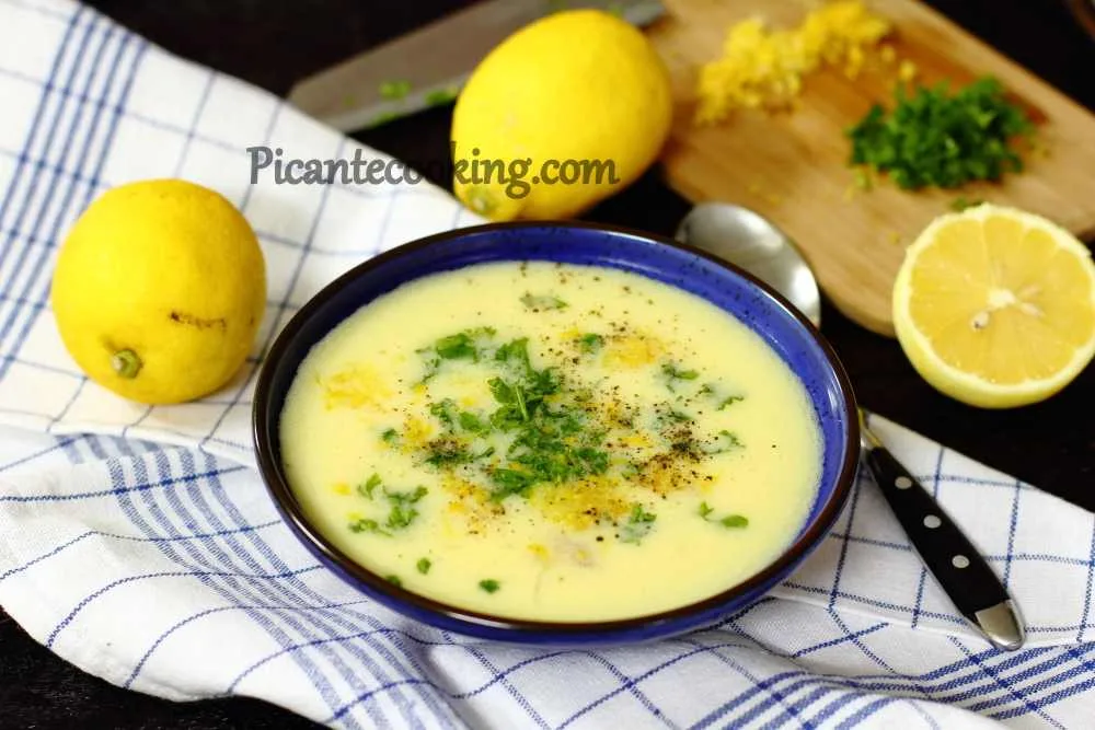 Грецький лимонний суп (Avgolemono)